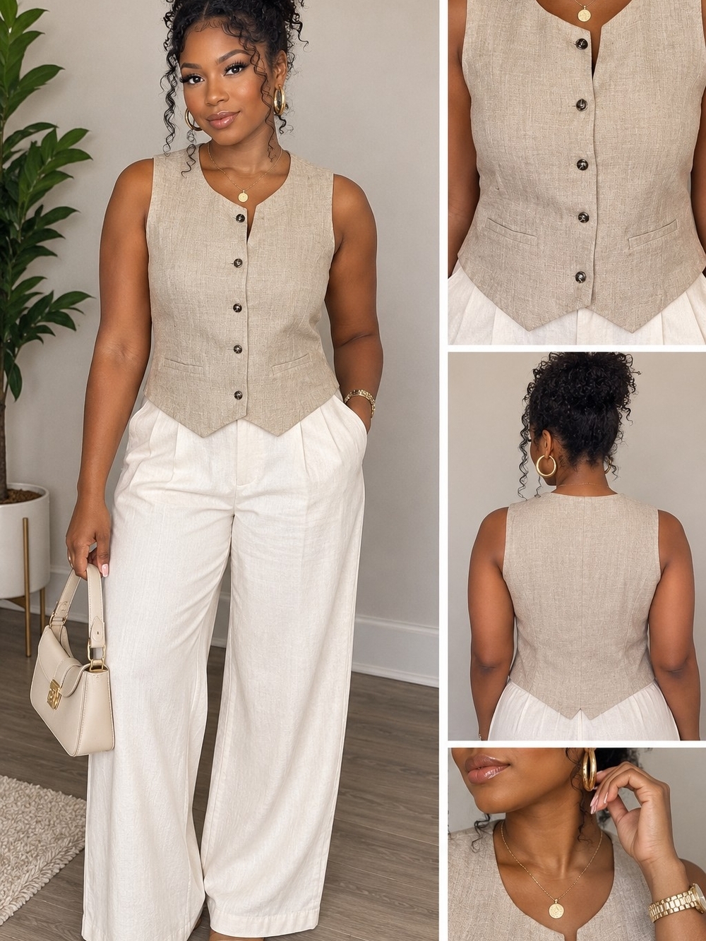 Soho Neutral Beige  Vest PXL